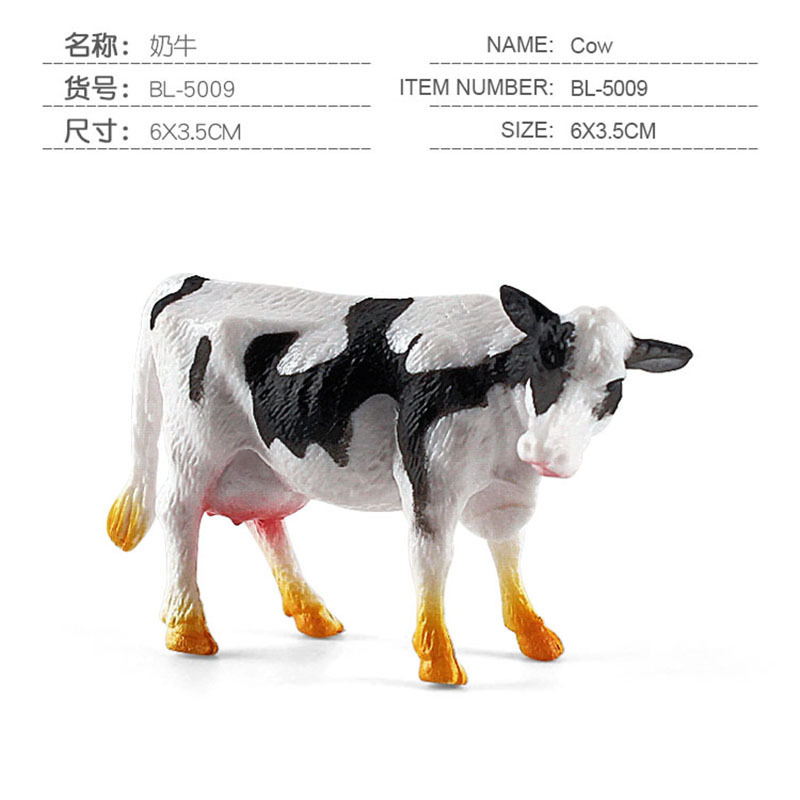 Simulación Granja modelo de juguete mini pollo pato ganso ganado ovejas aves de corral modelo Pequeño Animal Modelo En Miniatura Traje transfronterizo