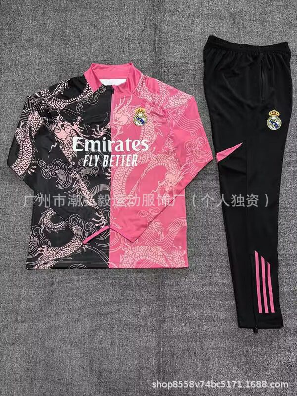 卸売サッカー長袖ハーフプルトレーニングスーツレアルマドリードバルセロナインテルミラノパリマイアミリバプールトレーニングスーツ|undefined