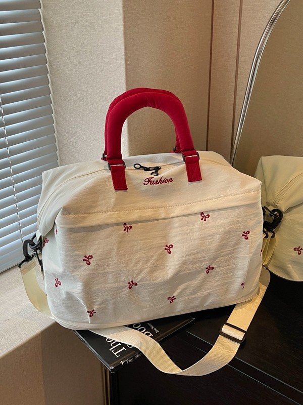 high quality capacious travel bag with bow