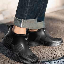 雨鞋男防滑短筒雨靴低帮胶鞋厨房工作钓鱼劳保耐磨成人防水鞋