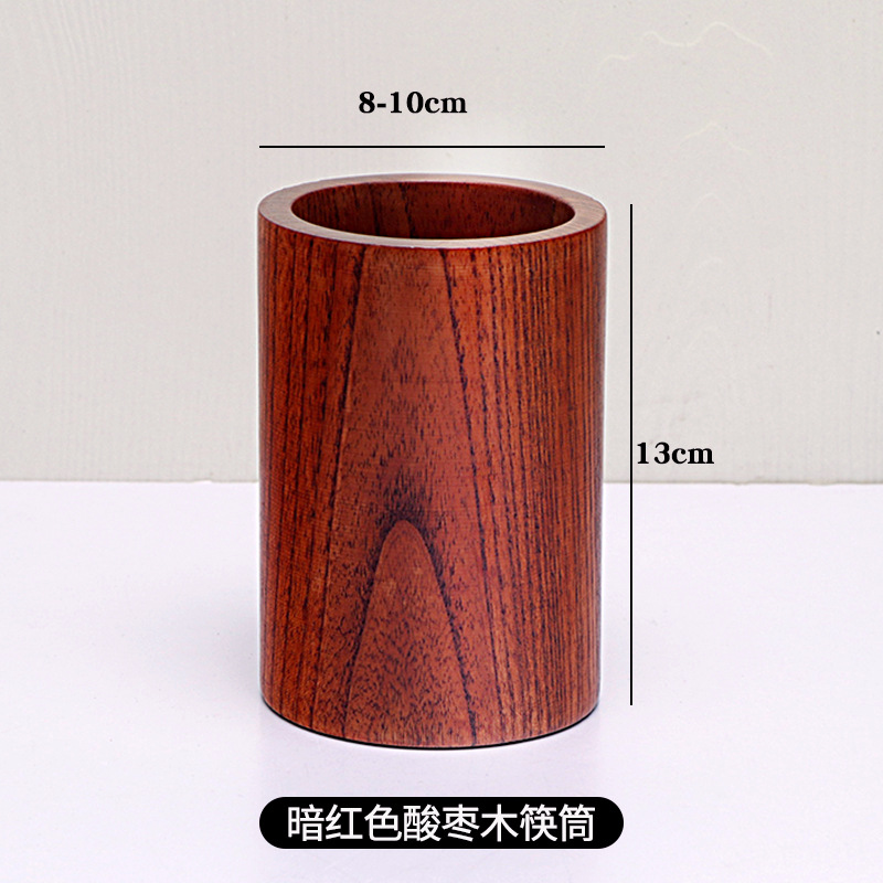 13cm 진한 빨간색 대추 나무 젓가락 꽂이