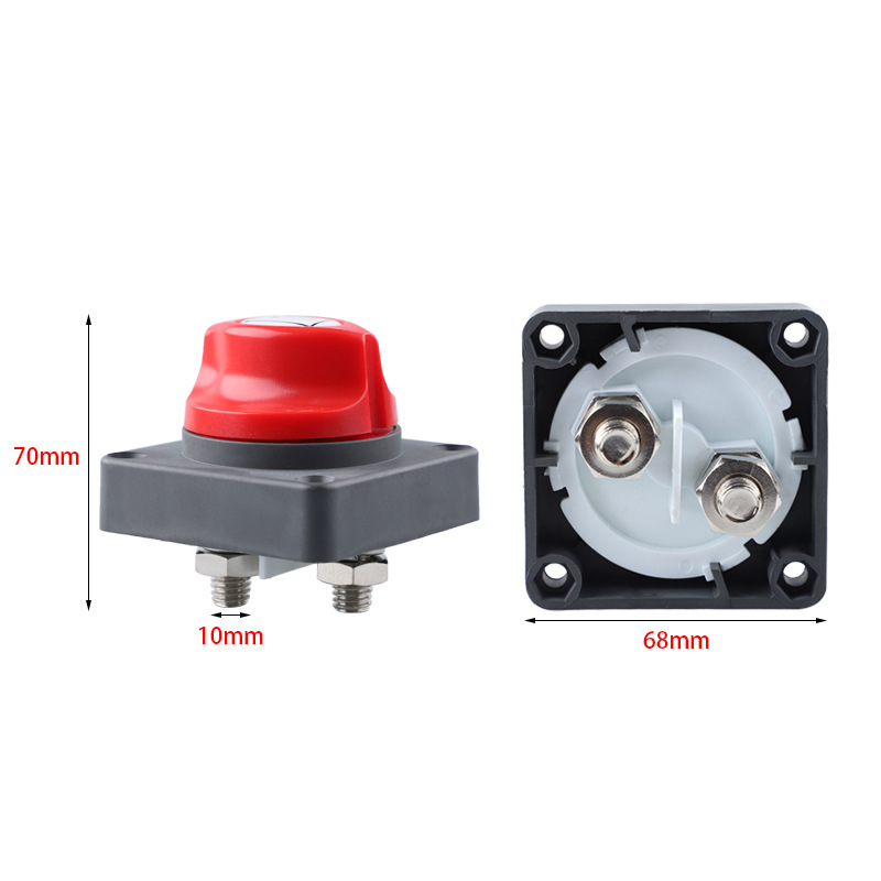 Ultra-thin low-profile power-off switch 12V24V for car batteries, power-off protection against leakage, high-current use in yachts and mechanical equipment