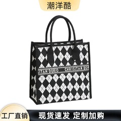 工場直販キャンバスレディースバッグネットレッドモデルクマレタープリントバッグ大容量ショルダーバッグカジュアルハンドバッグ