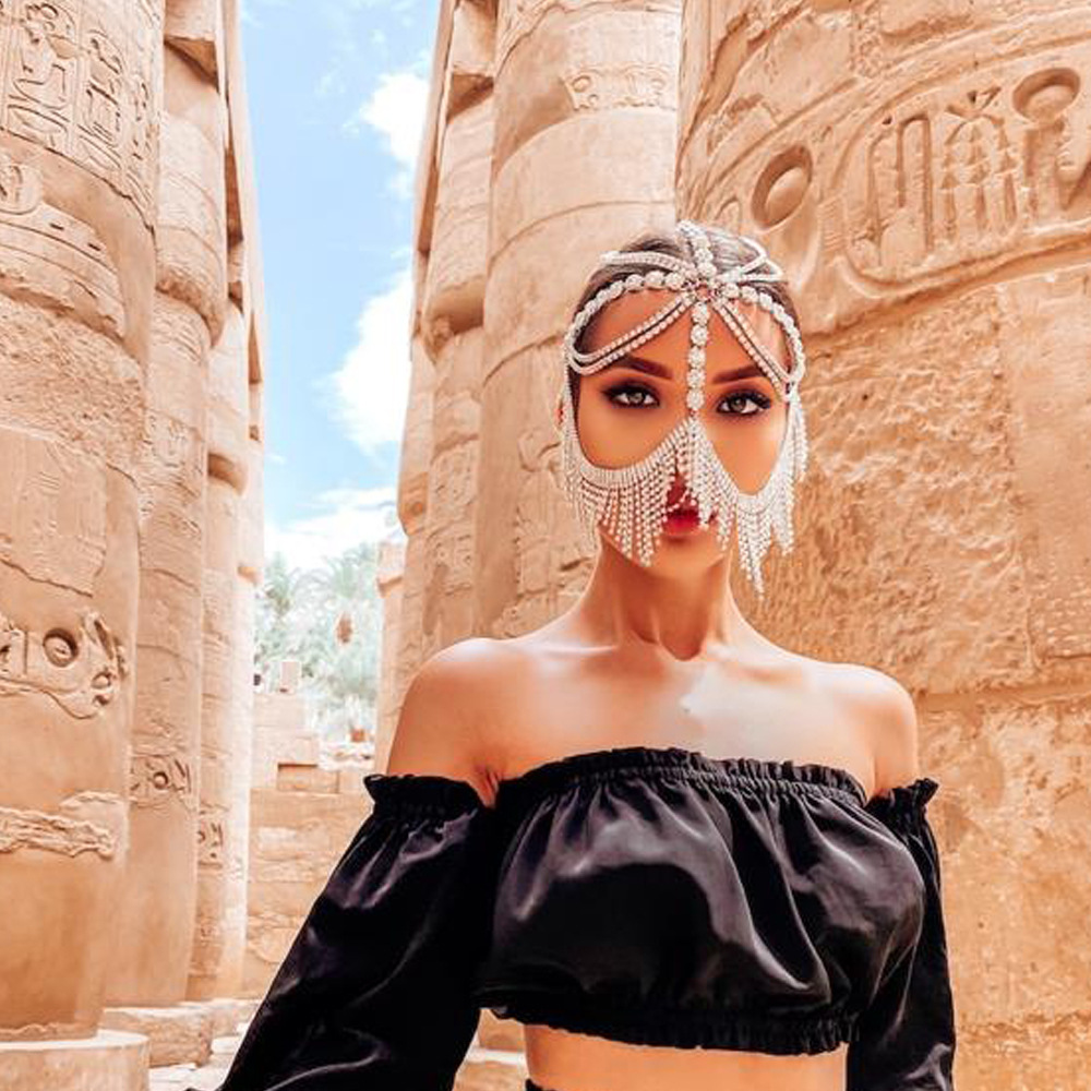 Title 5, Masque chaîne de cheveux ethnique pour femmes S...