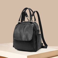 多功能雙肩包女春夏新2024新款韓版學生書包軟皮質感大容量旅行包