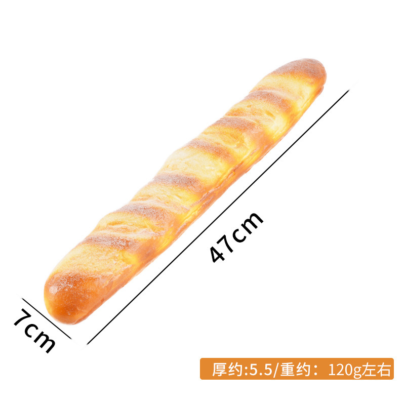 Entrega de una sola pieza PU falso pan decoración de la boda modelo de decoración de la habitación accesorios largo francés palo modelo de simulación de pan