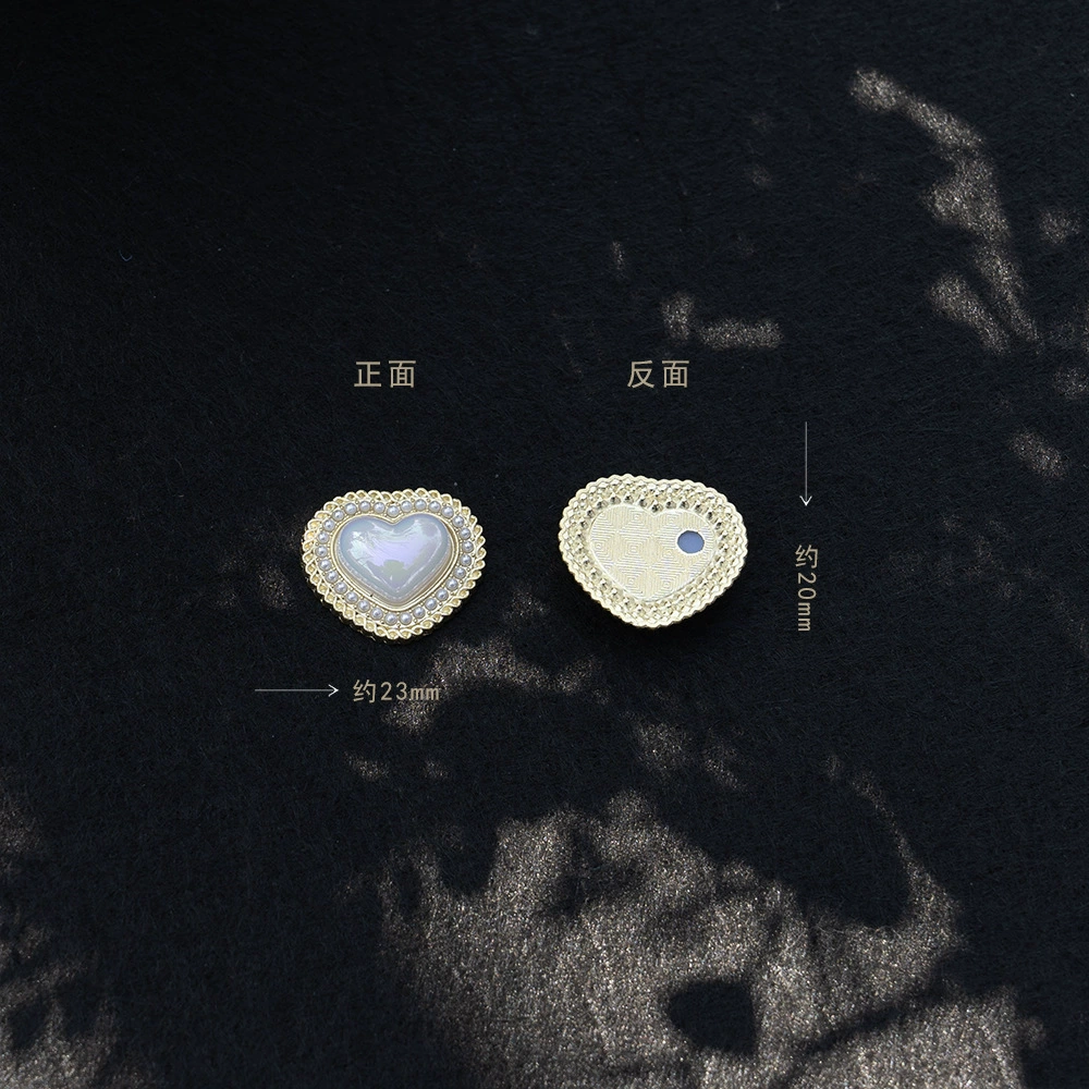 Metal accessory pearl, pendant with bow, DIY