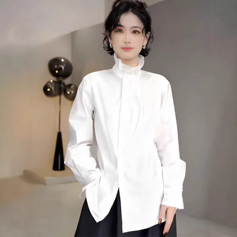 Wholesale High-End French Lace Stand-Up Collar Long-Sleeved Shirts for Women 26 New Styles Spring and Autumn Shirts Women's Tops White Shirts for Women Wholesale High-End French Lace Stand-Up Collar Long-Sleeved Shirts for Women 26 New Styles Spring and Autumn Shirts Women's Tops White Shirts for Women