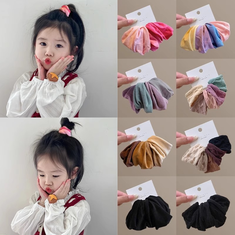 Anillo de cabello máscara facial ultra ancha para niños cabello de cola de caballo alta niña atada cabello de cabello de alta elasticidad sin costura tocado de banda