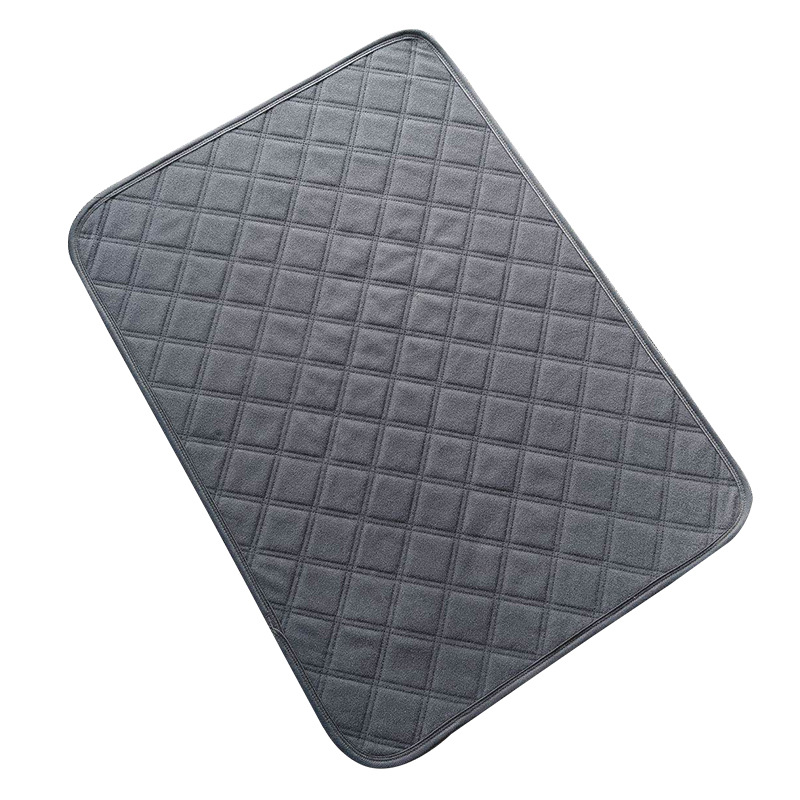 Boucle velours gris foncé Double diamant 60*45