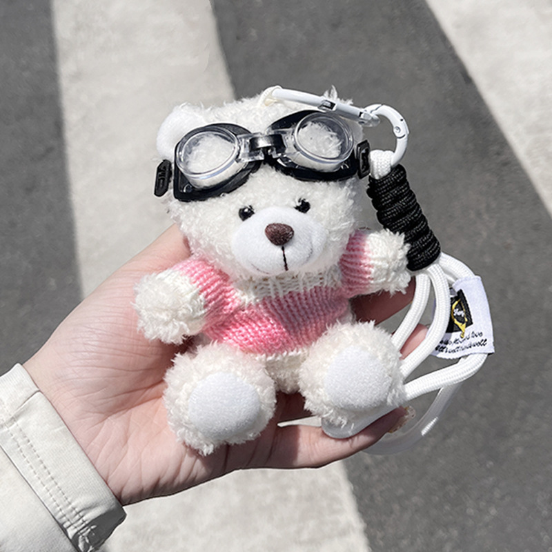 Llavero de felpa con forma de panda, colgante para bolso