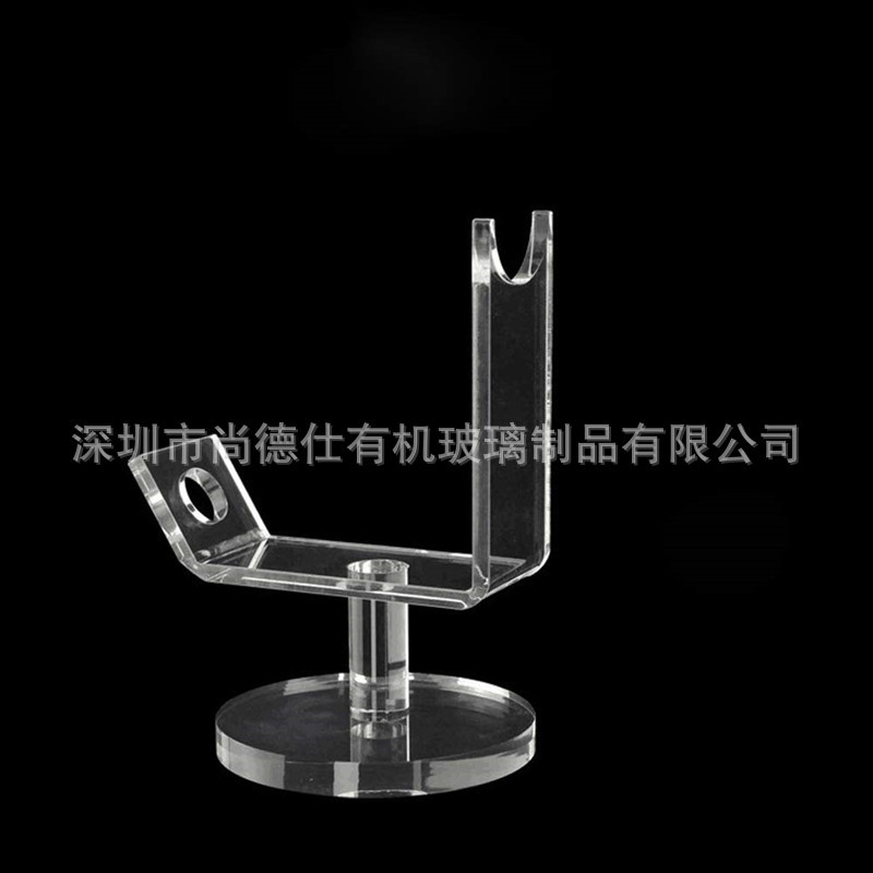 纹身枪支架纹身机支架透明亚克力线圈纹身机支架架子展示圆形沙龙