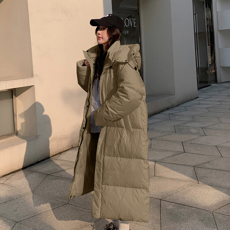 Invierno engrosada abajo abrigo de algodón acolchado de las mujeres de estilo coreano sobre la rodilla de gran tamaño estudiante abrigo de algodón acolchado 2023 Nuevo image 5