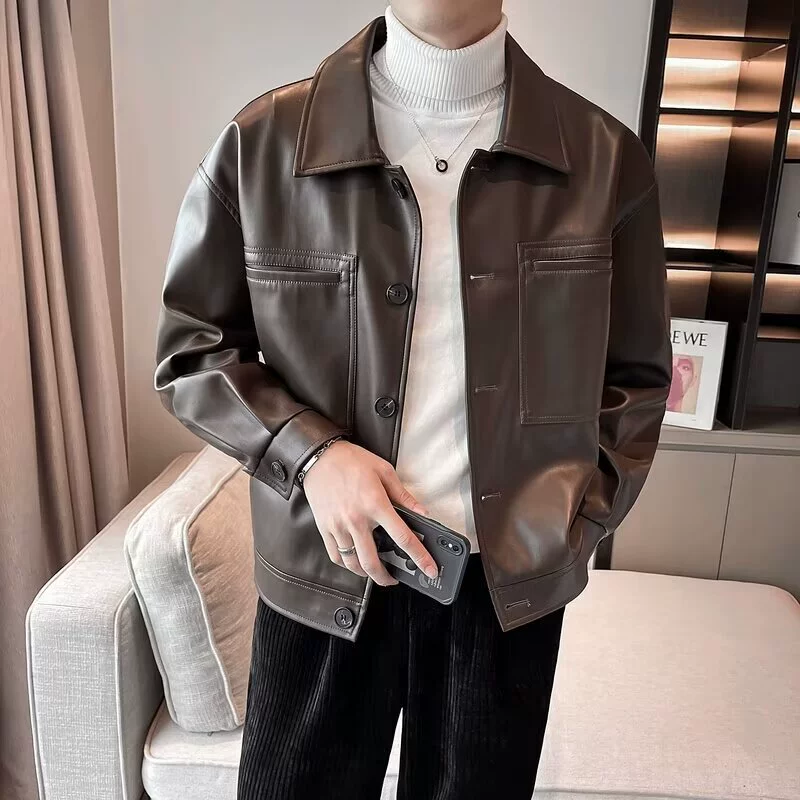 Tide, trend autumn polyurethane jacket, American style