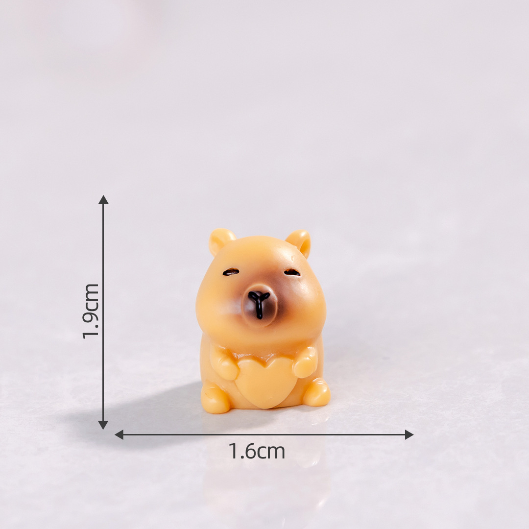 Micro paisaje creativo lindos Dolphin capibara muñeca caja ciega accesorios decoraciones accesorios de escritorio para automóviles