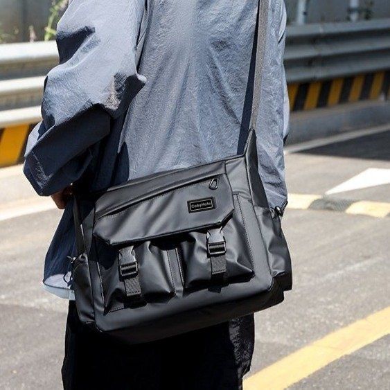 Tendencia versátil de gran capacidad de tramo oblicuo mochila de hombre de estilo deportivo bolso de viaje de negocios bolso de correo portátil
