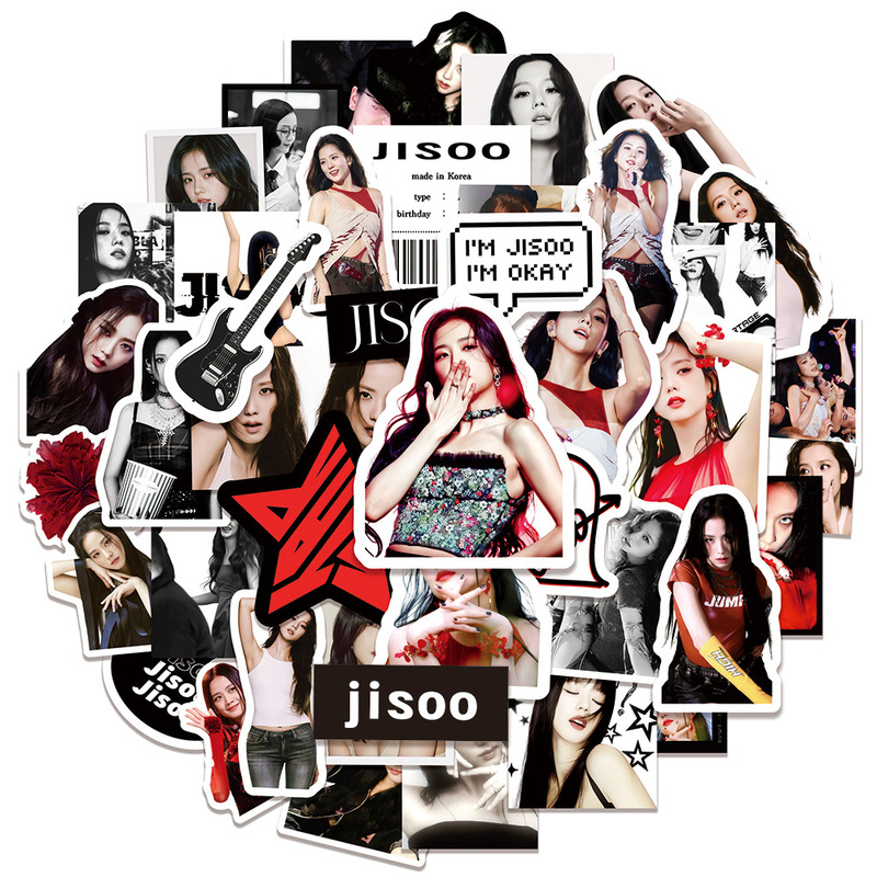 50张金智秀jisoo单人世巡flower混合blackpink diy防水周边贴纸|undefined