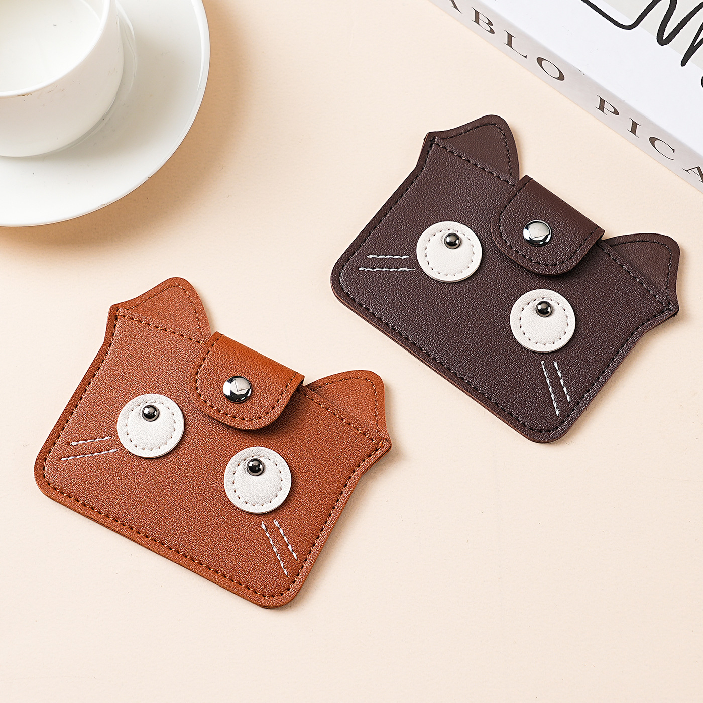 Monedero creativo para damas simples transfronterizas Mini tarjeta de dibujos animados para mujer PU lindo bolso de almacenamiento