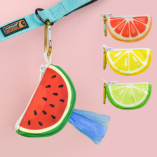 Factory Cross-border New Pet Self-carrying Designer Fruit Pet Garbage Bag Dispenser Pickup Bag Storage Bag