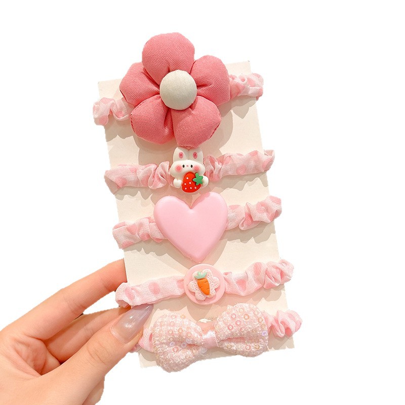 Otoño y invierno niños leche de café flor cabello anillo de cabello chica lindo cabello de cabello de alta elasticidad elástico