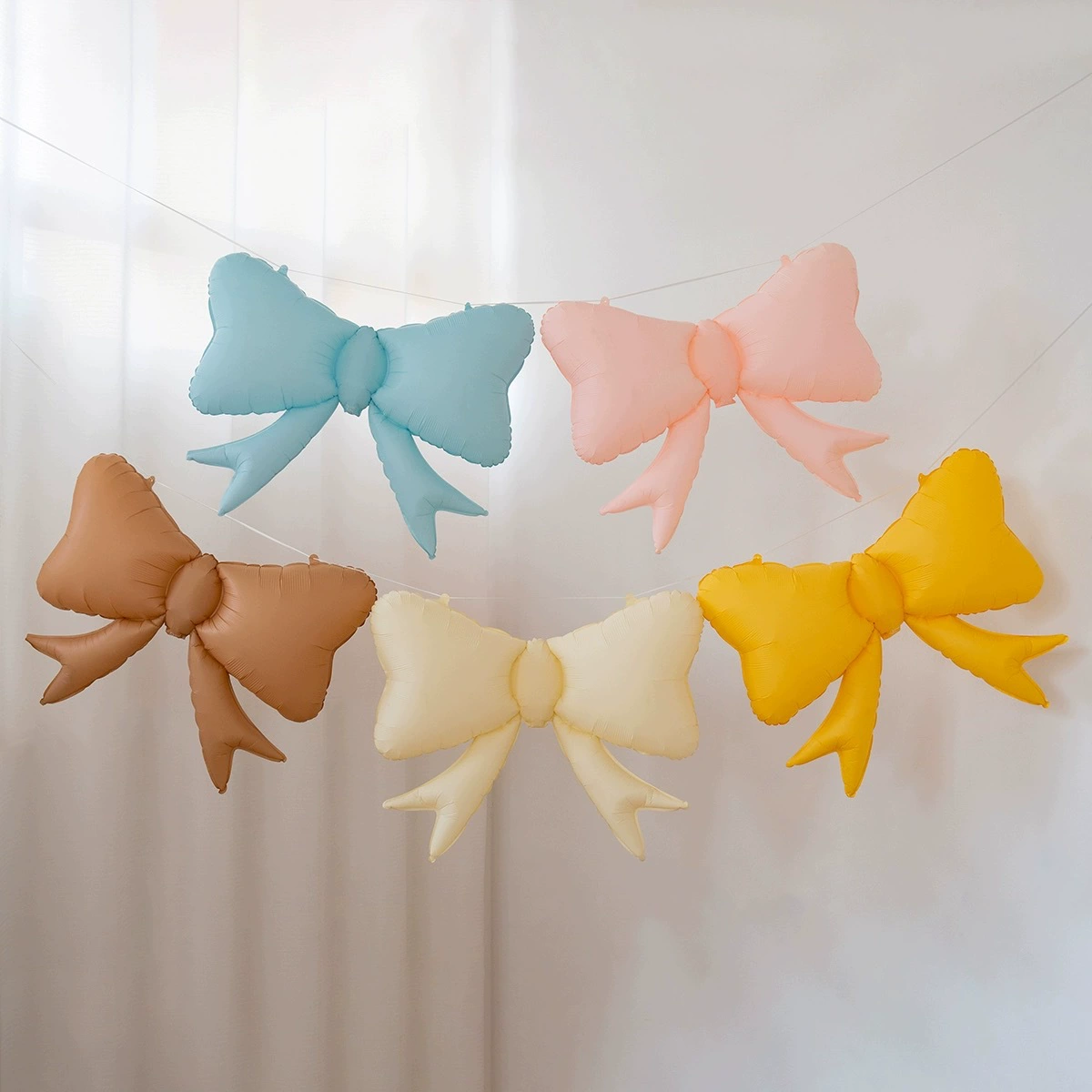 Новый матовый крем-бант макарон день рождения праздничная вечеринка декоративная сетка красный реквизит алюминиевый пленка бант