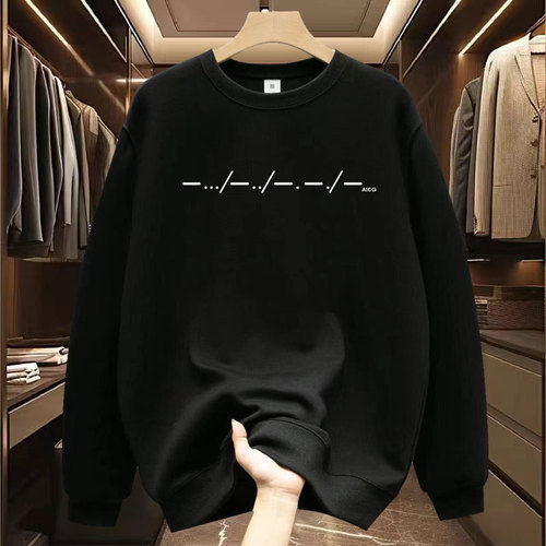 Men's Hooded Sweatshirt 2025 Spring and Autumn Trend American Style Crew Neck Long Sleeve Top Streetwear Brand Casual Versatile Print Jacket