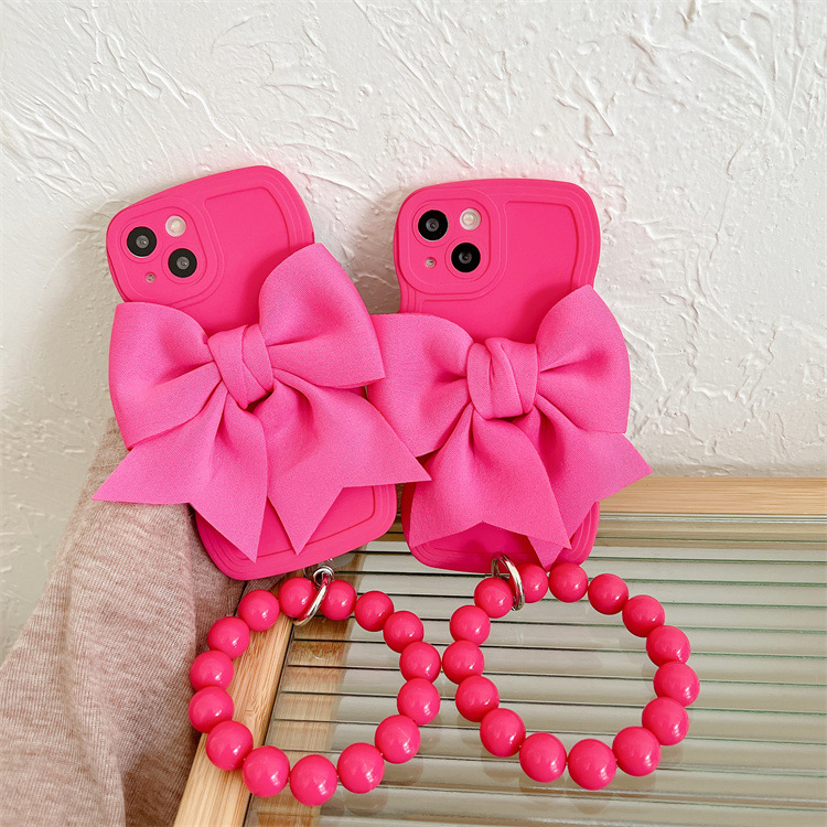 Casual Sweet Streetwear Solid Color Bow Knot   Phone Cases display picture 2