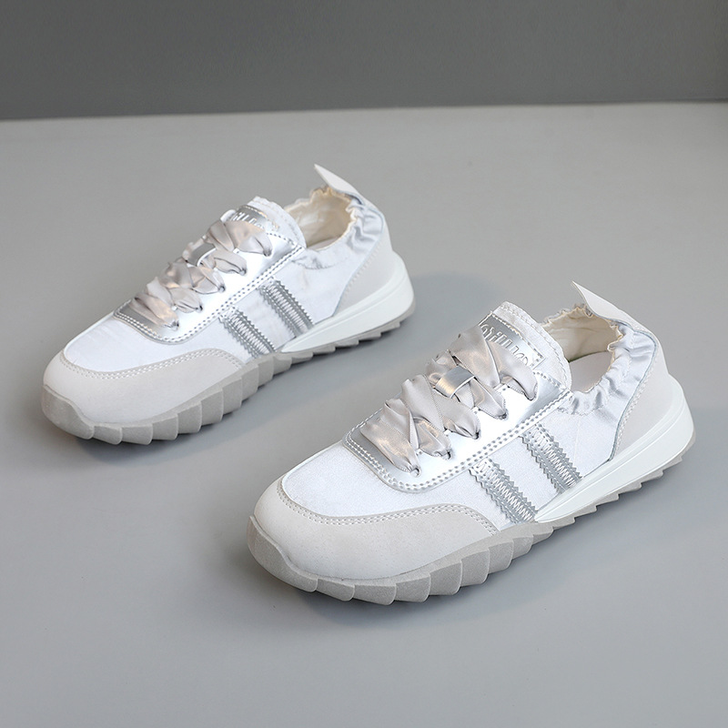 Xqh706 Nuove Nuove Scarpe da Ginnastica Bianche Traspiranti Primavera Estate Sportive Casual da Donna con Suola Spessa e Aumento di Altezza_voghion.com