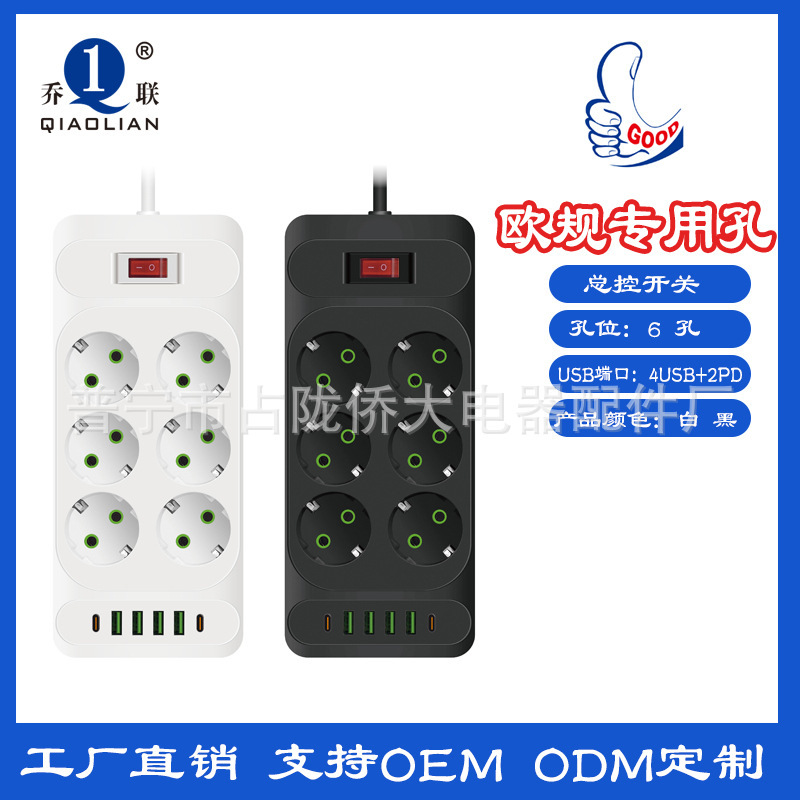 Enchufe USB de alta potencia de estilo europeo para la norma europea rusa Productos de comercio exterior