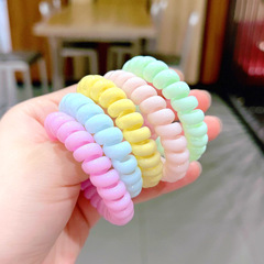 Korean Version New Summer Jelly Color Phone Charm Cute Fresh Girl Braided Hair Ribbon Hair Ties Damage-Free Candy Color Hair Ties