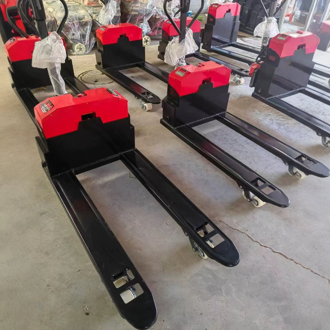 电动搬运车越野款叉车物流仓库货物搬运2T3T半电动搬运叉车