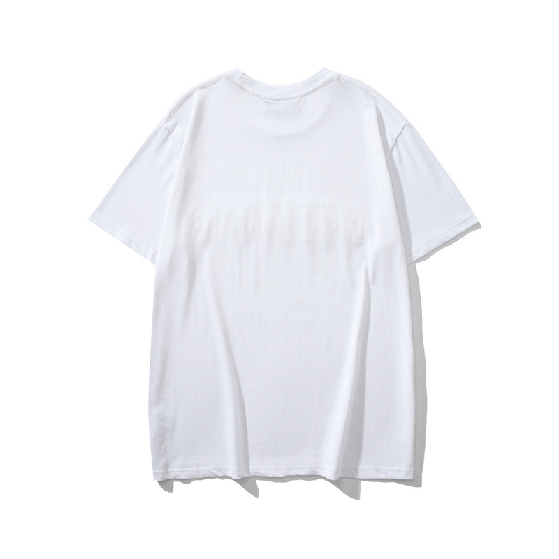 TEMER DE DIOS doble línea ESENCIALES carta de alivio en el pecho carta casual High Street Camiseta de manga corta