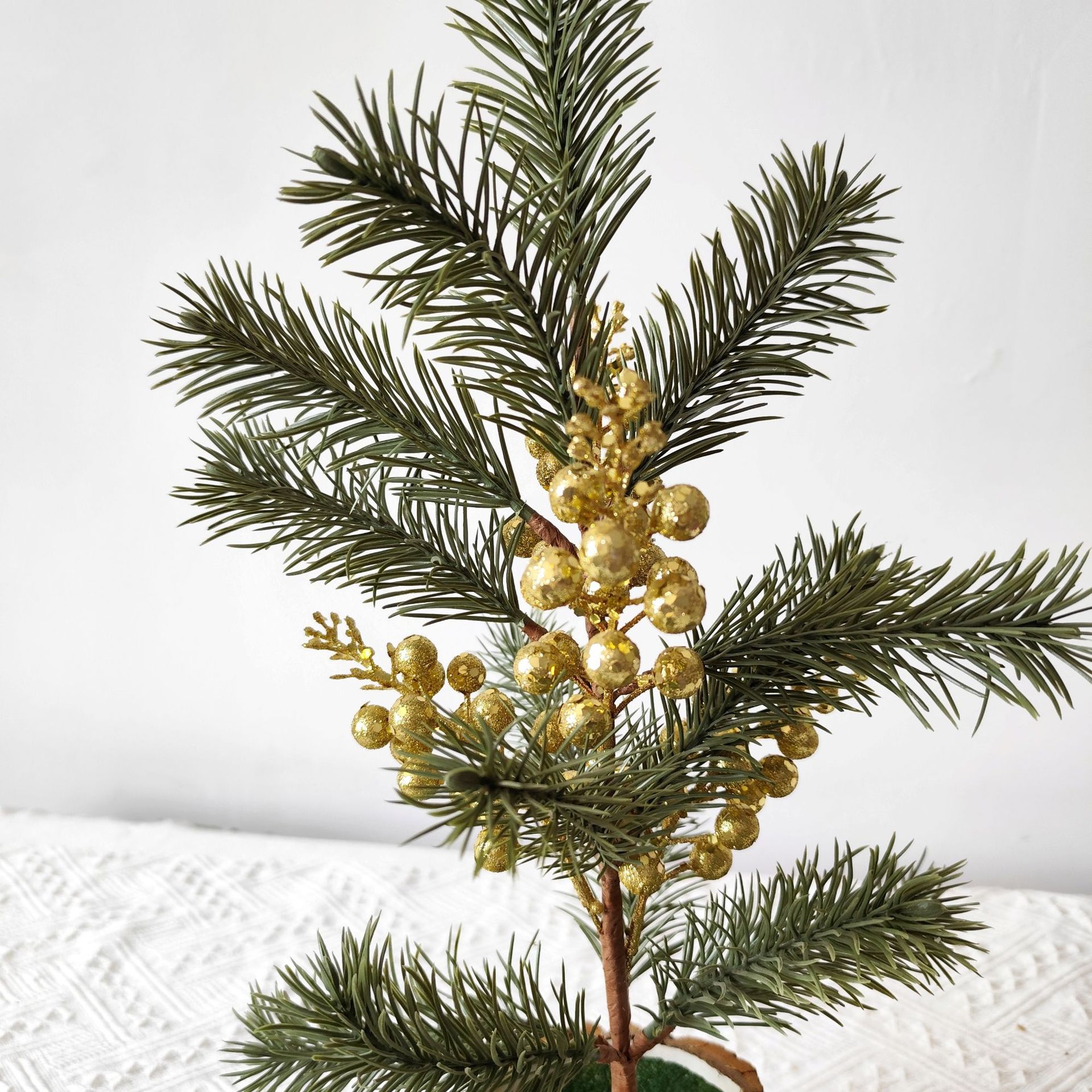 Nuevos productos transfronterizos decoración de árbol de Navidad decoración de escritorio de simulación de plantas verdes decoración de estudio props de disparo decoración de Navidad