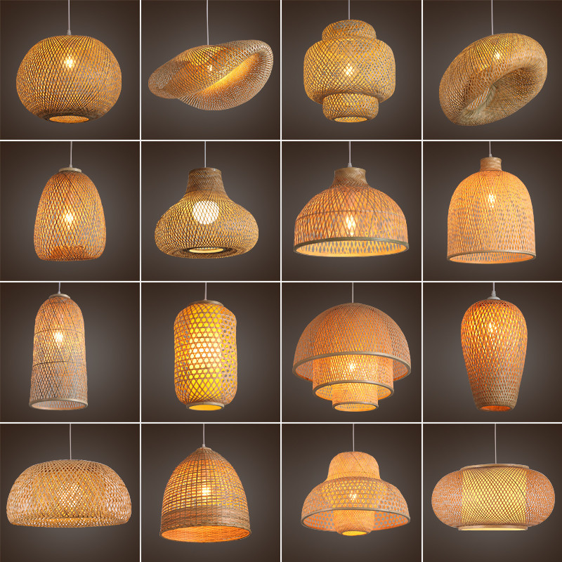 Araña de bambú Araña de arte de bambú chino Linterna de bambú Barra de bar Casa de familia Salón de té creativo Restaurante Hot Pot Restaurante Restaurante Estilo japonés