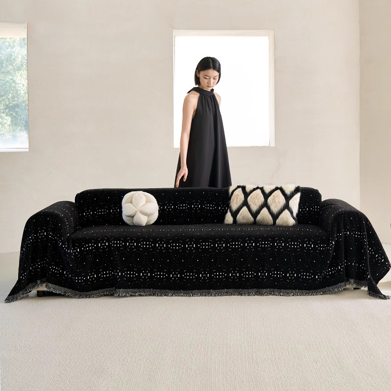 Retro Light Luxury Sofa Cover Cloth Full Cover Towel Blanket Universal Sofa Cover Four Seasons Universal Light Luxury High-end Sofa Towel