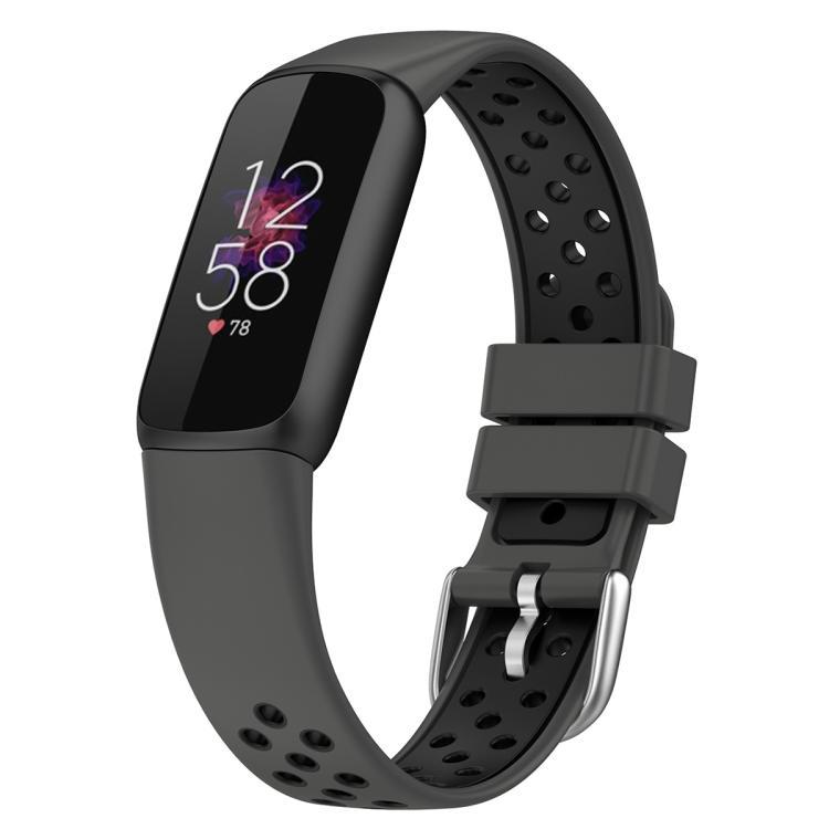 Correa de silicona bicolor transpirable xDfind para Fitbit Luxe