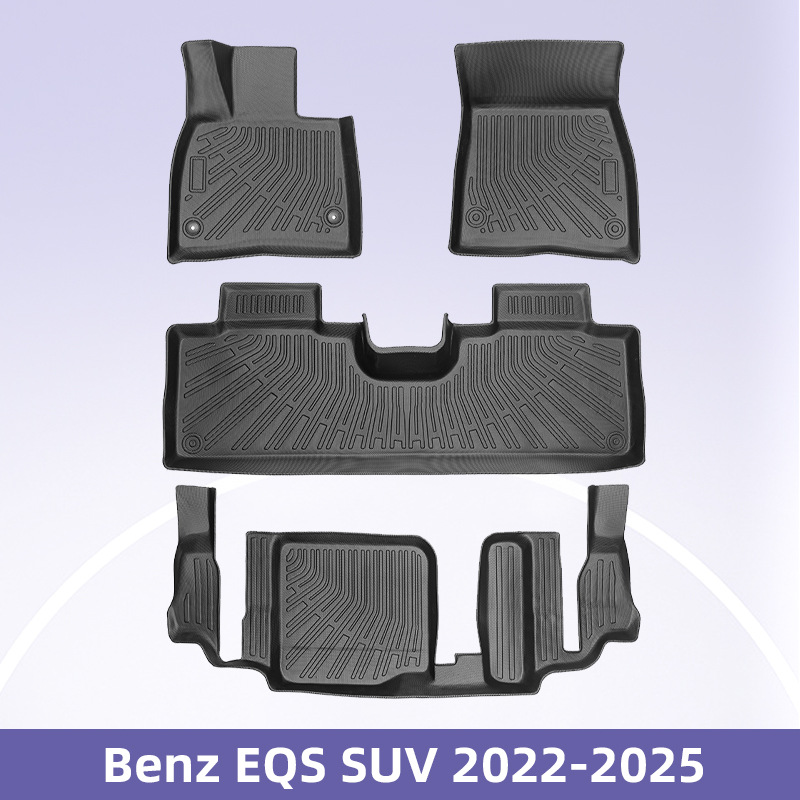 Aplicable a Benz EQS SUV 2022 - 2025 almohadilla de pie TPE 3D para todas las condiciones climáticas almohadilla del maletero