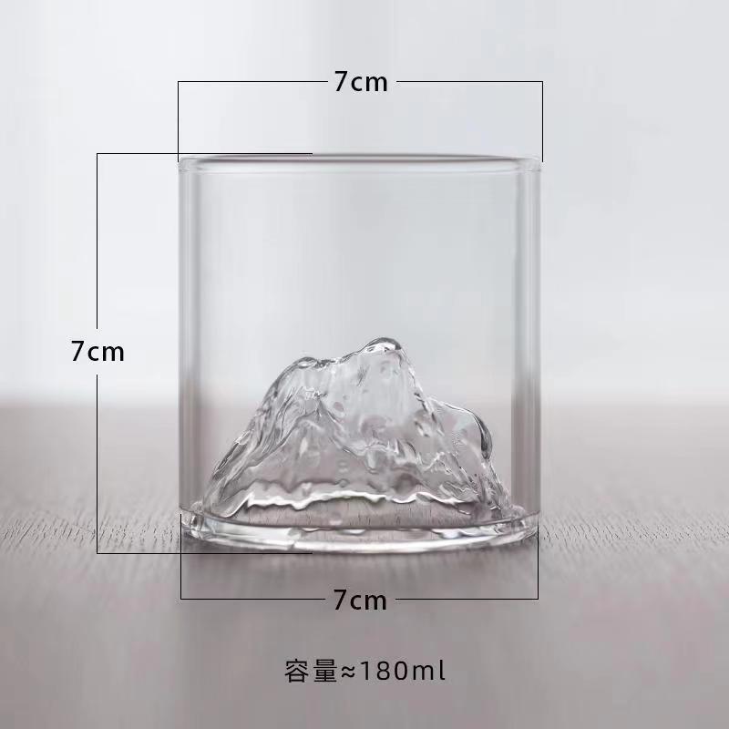 批发加厚创意彩色玻璃杯高颜值家用耐热观山杯日式玻璃茶杯品茗杯|undefined