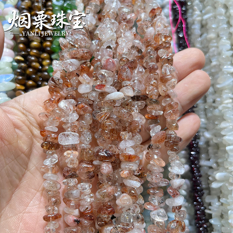 Natural black gold super seven bracelet, approximately 80cm per strand