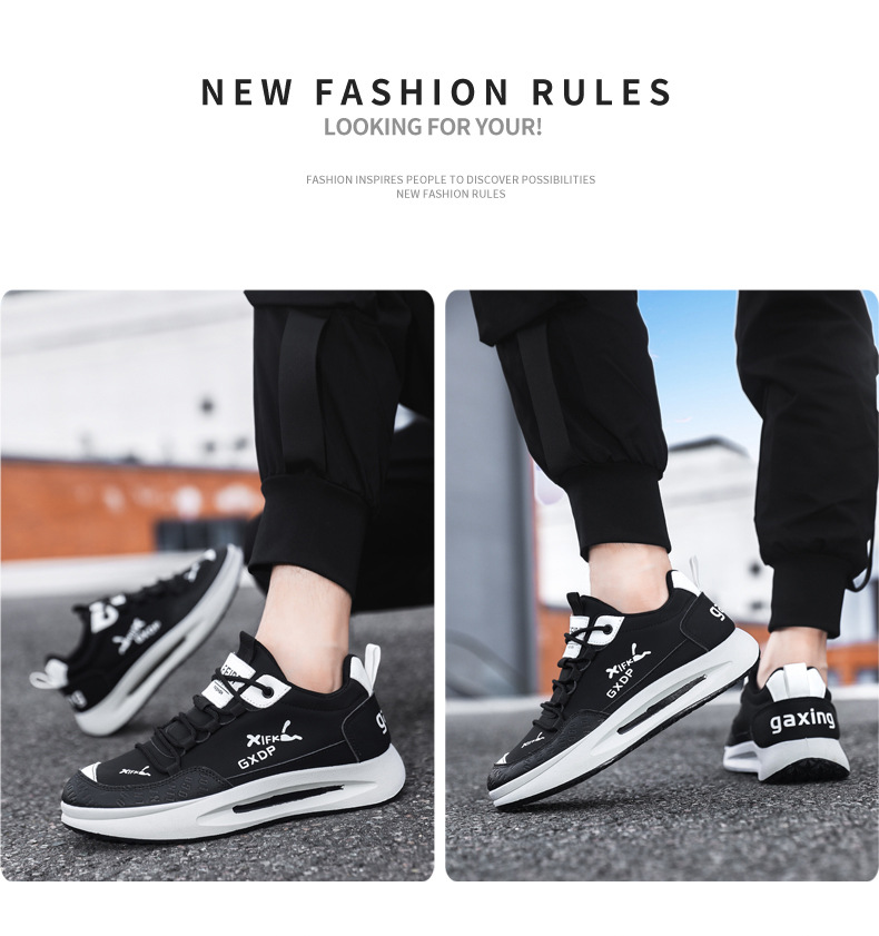 Herren Freizeitschuhe, Leichte Leder Sneaker Mit Mesh Einsatz_voghion.com