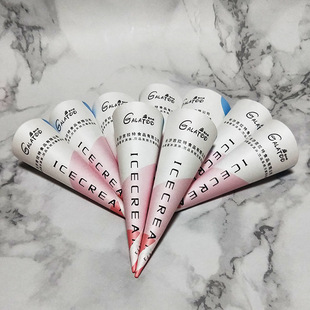 Ice Cream Paper Tray Can Be Printed with Logo, Crispy Tube Paper Sleeve, Ice Cream Egg Waffle Tip Tray Paper Sleeve, Packaging Ice Cream Crispy Tube