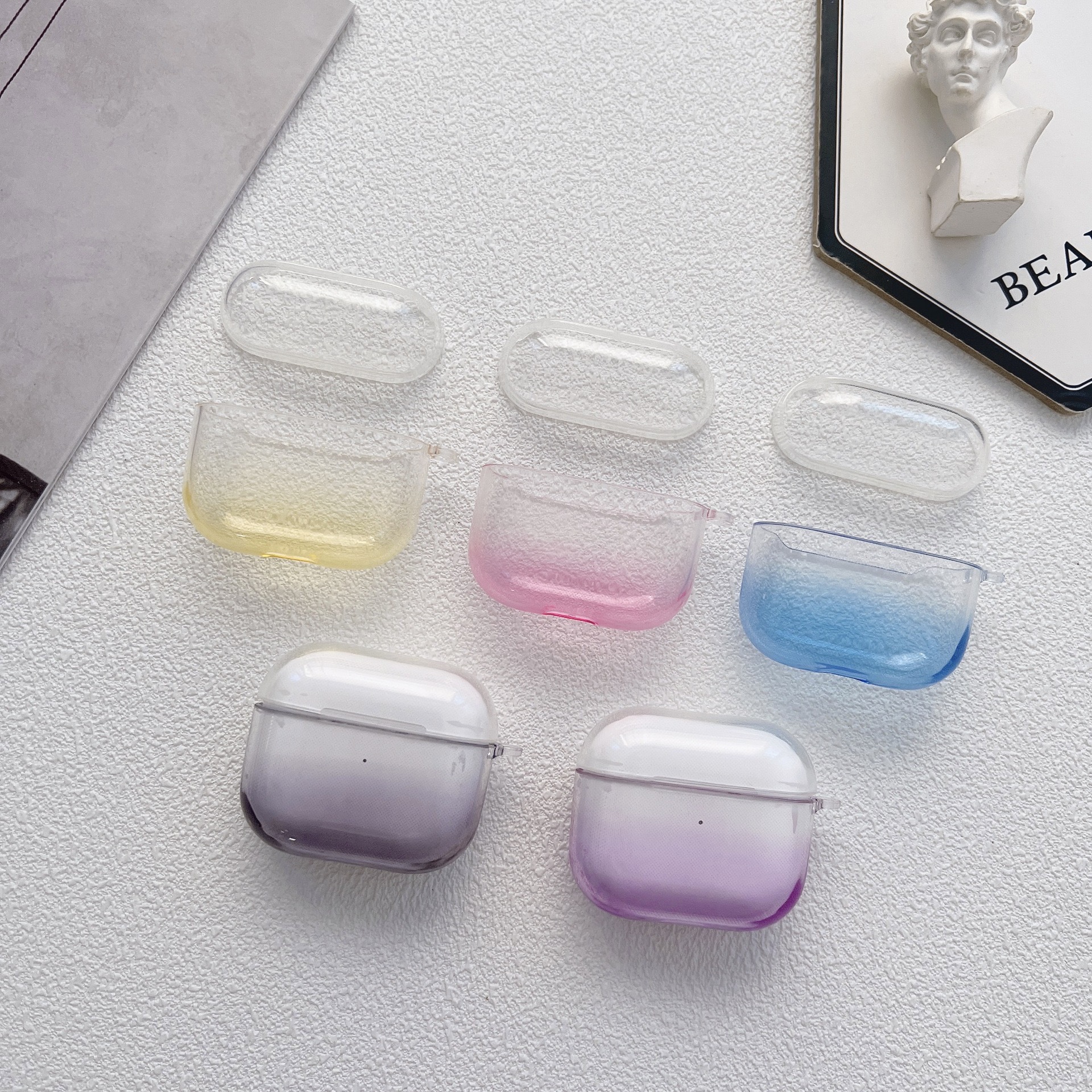 Aplicable a Apple AirPods 4 auriculares cubierta de cubierta suave gradiente AirPods2 generación 3 generación estuche de auriculares Bluetooth