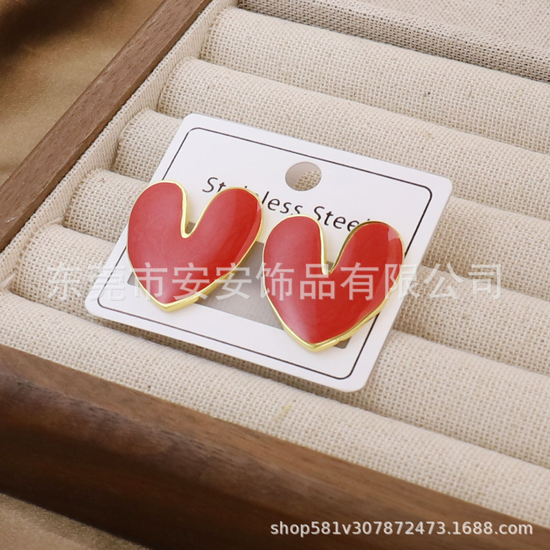 跨境新款时尚不锈钢滴油耳环女蝴蝶海星轻奢高级感百搭耳饰批发厂|undefined