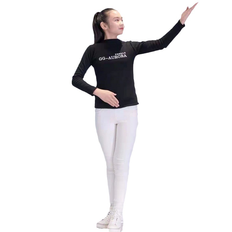 Children's Posture Etiquette Model Runway Training Clothes, Kids' Practice Outfits, Summer Girls' Runway Performance Clothes, Cheongsam Short Sleeves