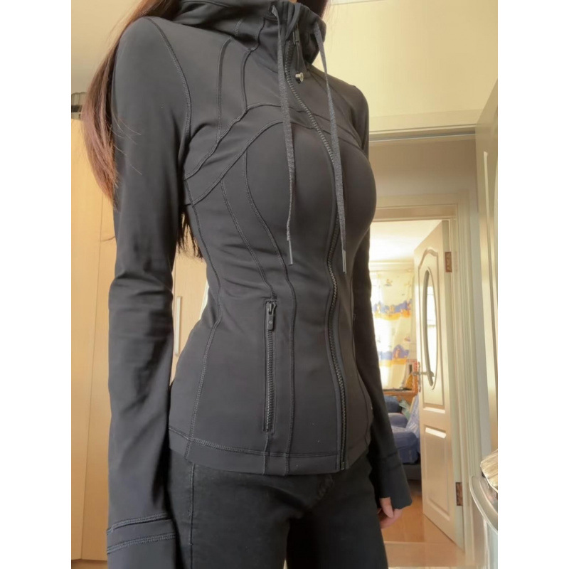 Lulu Original Label Same Style Define Hooded Yoga Jacket Women's Yoga Top Sports Fitness Running