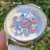 ZGO Sanrio Family Rotating Trojan Watch Girls Mengqu KT Cat Cat Dial Cute Girl Waterproof Metica Watch