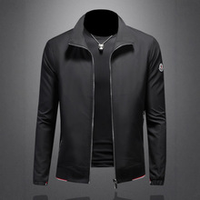 欧洲站休闲男士夹克外套立领大牌百搭高端茄克衫2025春季新款男装