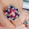 Brand advanced sophisticated ring, accessory, high-quality style, with gem, on index finger, internet celebrity