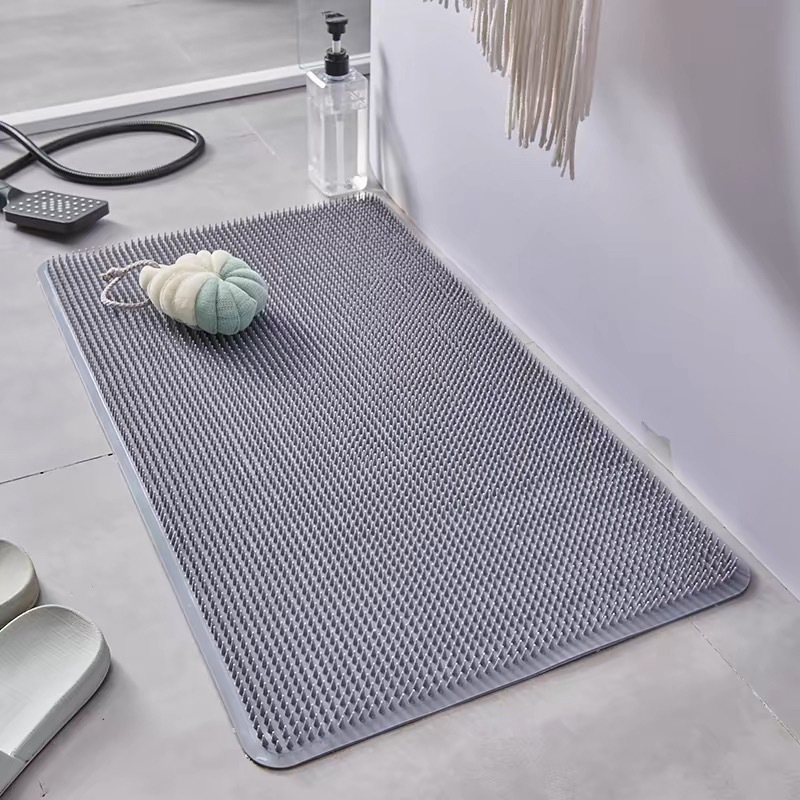 Bathroom Shower Foot Scrubbing Mat, Bathroom Foot Washing and Scrubbing Tool, Lazy Foot Washing Mat, Large Non-Slip Shower Room Mat