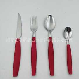 厂家定制出口巴西南美17pcs 25pcs量大低价不锈钢餐具套装